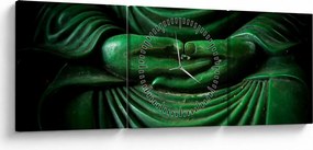 Obraz - Ruka Budhu (s hodinami) (90x30 cm)