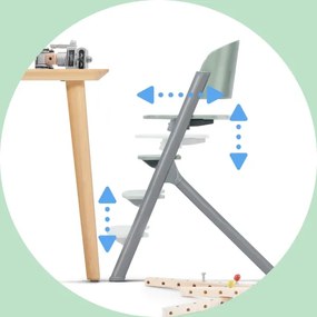 KINDERKRAFT SELECT-Detská jedálenská stolička LIVY Premium Aster pink + ležadlo CALMEE