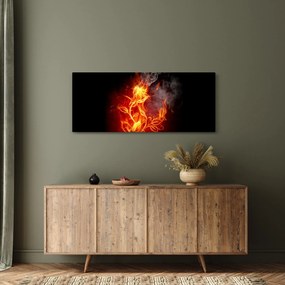 Obraz - Ruže v ohni (120x50 cm)
