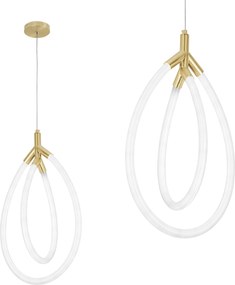Toolight Toolight, LED závesné osvetlenie, 43W, G017-CP, zlatá-biela, OSW-06365