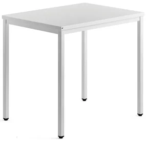 Stolík QBUS, 800x600 mm, biela, biela
