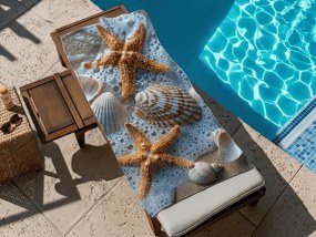 Rýchloschnúca plážová osuška SEA STARS farebná 70 x 140 cm, 100% mikrovlákno