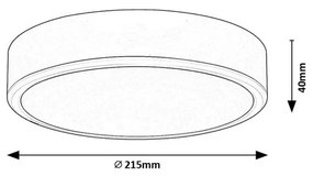Rabalux 71246 stropné LED svietidlo Lauri, okrúhle, čierna