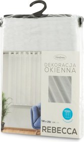 ZÁCLONA NA KRÚŽKOCH REBECCA 400X150 CM BIELA