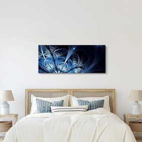Obraz tmavomodrého kvetu (120x50 cm)