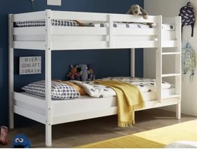 Dvojposchodová posteľ Casper 90x200 cm, biela%