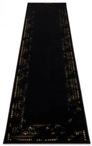 Koberec / Behúň GLOSS 408C 86 Ramka, glamour, art deco čierny / zlatý