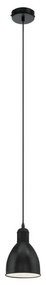 Eglo 55243 - Závesné svietidlo PRIDDY na kábli 1xE27/60W/230V, čierne