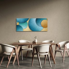 Obraz abstrakcie kruhy (120x50 cm)