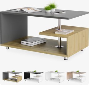InternetovaZahrada Konferenčný stolík Orlando 95x55x50 cm - drevo/sivá