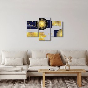 Obraz - Zlaté kruhy (90x60 cm)