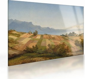 Sklenený obraz - Alexandre Calame, Swiss Landscape, reprodukcia (70x50 cm)