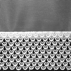 ZÁCLONA NA KRÚŽKOCH NEL 350X145 CM BIELA