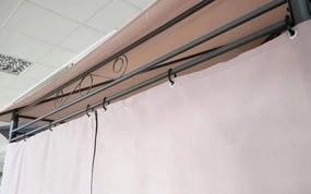 Stabilný záhradný pavilón 3 x 4 m sivá