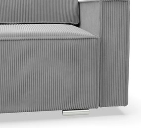 Rohová rozkladacia sedačka NOTO Poso 055 svetlosivá