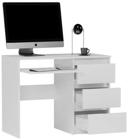 Písací, kancelársky stôl so šuflíkmi MODERN N-3 - rôzne farebné prevedenia biela