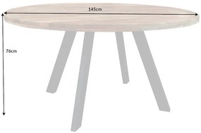 Okrúhly jedálenský stôl Thunder 140 cm mango