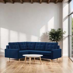 Rohová rozkladacia sedačka BLANK Elegant ľavá, granátová