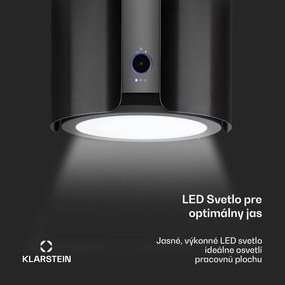 Klarstein Skyfall, digestor, 45 cm, ostrovčekový, 402 m³/h, LED, nehrdzavejúca oceľ, čierny