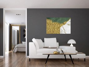 Obraz - Zelený mramor N⁰2 (90x60 cm)