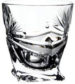 Onte Crystal Bohemia Crystal ručne brúsené poháre na destiláty Quadro Mašle 55 ml 6KS