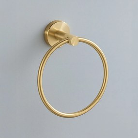 Rea Modern, prsteňový vešiak na uteráky, 6610, zlatá matná, REA-98012