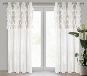 ZATEMŇOVACÍ ZÁVES NA KRÚŽKOCH AURA 140X250 CM BIELA