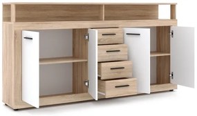 Komoda RUNA dub sonoma/biela