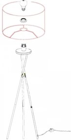 Eglo 95539 - Stojaca lampa FONDACHELLI 1xE27/60W/230V