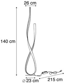 Paul Neuhaus 720-12 - LED Stmievateľná stojacia lampa LINDA LED/27W/230V zlatá