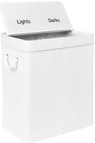 Kôš na bielizeň bambusový 100 l biely