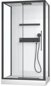 Kompletná sprcha Aurlane Phantom 115 x 90 x 230 cm čierna