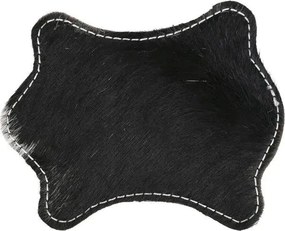 Podtácek z hovädzej kože / bielo čierna - 11 * 10 * 0,3 cm