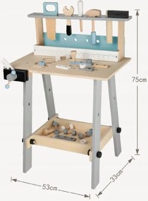 Drevený stolík s náradím Eco Toys + 32 príslušenstiev