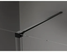 Mexen Velar, posuvné dvere do otvoru 150x200 cm, 8mm číre sklo, čierna matná, 871-150-000-01-70