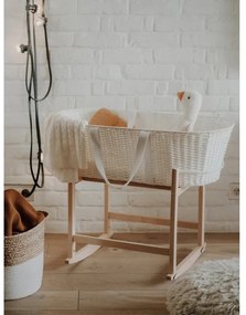 Ahojbaby Mojžišov košík pre bábätko Paper Dream white + matrac Basic