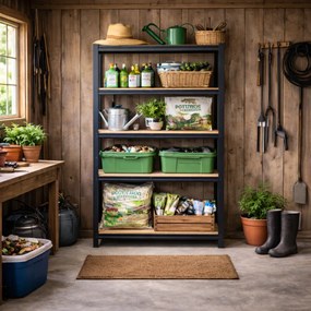 Regál s vysokou nosnosťou HEAVY, max. 875kg, 90x40x180cm, čierna Jurhan