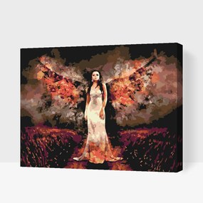 Gario Maľovanie podľa čísel Anjel v plameňoch Rozmery: 100 x 80 cm, Rámovanie: Iba zrolované plátno