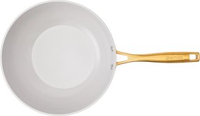 Elmich Nepriľnavá keramická wok panvica Zen Ø 28 cm – hnedozlatá