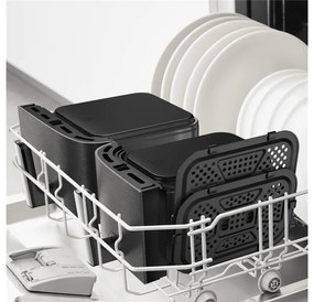 Teplovzdušná fritéza Tefal Dual XXL Easy Fry EY942HE0 Čierna
