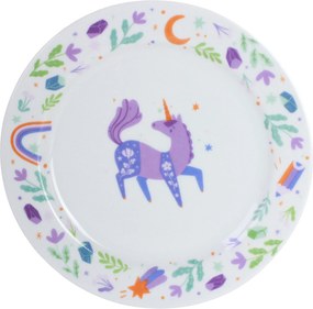 Bella Rose Dětský porcelánový talíř Jednorožec Ø 19 cm