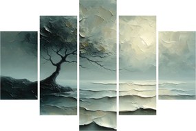 Obraz - Olejomaľba stromu s oceánom (150x105 cm)