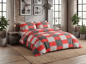 Bavlnené obliečky SQUARES BLEND červené Rozmer obliečky: 70 x 90 cm | 140 x 200 cm