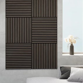 BATH DELUXE 54-060-08-84-12-SADA 4x Akustický obkl. panel DANVIKEN 60x60 cm orech