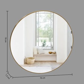 Atmosphera - Nástenné zrkadlo ALICE pr. 76 cm zlatá