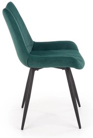 Jedálenská stolička K388 - tmavozelená / čierna