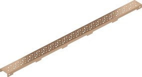 Mexen Flat, lineárny podlahový žľab 100 cm, medená matná, 1C21100