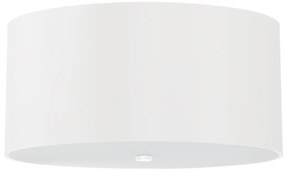 Stropné svietidlo Otto, 1x biele textilné tienidlo, (biele sklo), (fi 50 cm)