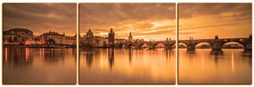 Obraz na plátne - Karlov most - panoráma 5111FC (150x50 cm)