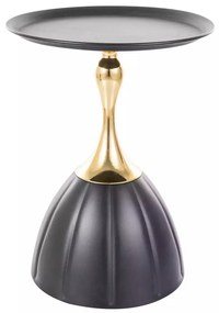 Odkladací stolík Piana 38 cm čierna/zlatá